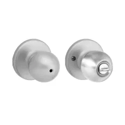 Cerradura para baño sin llave modelo eclipse acabado satinado kwikset