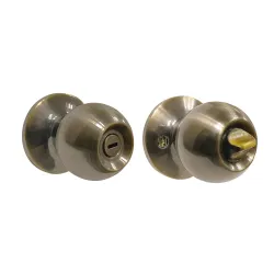 Cerradura sin llave para baño acabado bronce modelo bala privacy set kwikset