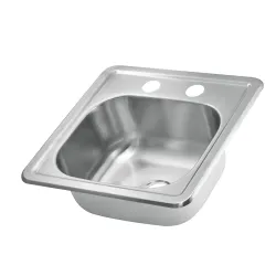 Fregador sencillo tipo bar de 2 huecos