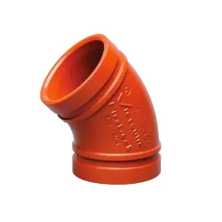 Codo ranurado firelock de 6 x 45 victaulic