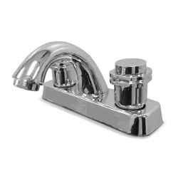 Llave de lavamano doble cromado