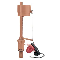 Valvula fluidmaster modelo 200a color chocolate con korky rojo 200cm135