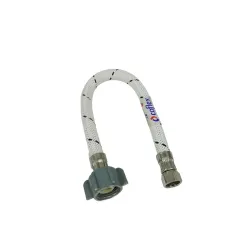 Tubo de abasto (manguera) para lavamanos hilos 3/8 x 12 coflex