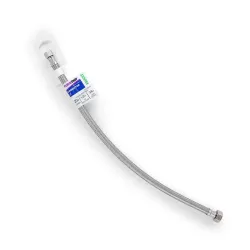 Tubo de abasto (manguera) para lavamanos inoxidable de 3/8 x 1/2