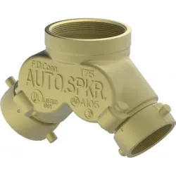 Siamesa doble de bronce de 6 x 2 1/2 6412cb01s (1324)