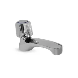 Llave sencilla para lavamanos con acabado cromado minoa