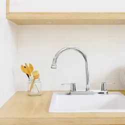 Llave de fregador cromo cuello alto modelo uf21210, distintivo ultra faucets