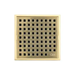 Parrilla dorada satinada 4x4” modelo mira qm