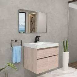 Mueble macao color mali 63x48 con lavamanos oslo blanco