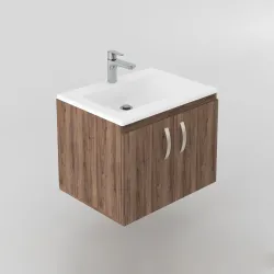 Mueble basico elevado sikuani 63x48 con lavamanos quadrato firplak