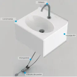 Kit lavamano oslo 48x43 covid-19 vban18-0003