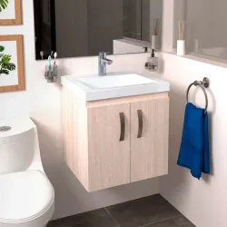 Mueble elevado de 48 x 43 modelo mali soder con lavamanos oslo blanco