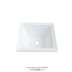 Tina de lavar color blanco tamaño 40x35 modelo aqua firplak (mueble se vende por separado)