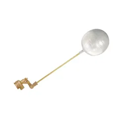 Valvula de flotador de 1/2 para tanque de reserva con varilla y boya plastica helbert