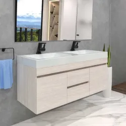 Mueble elevado tamaño 124x48 con lavamanos oslo modelo vitelli