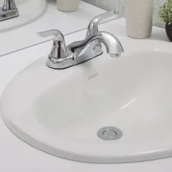 Lavamanos blanco empotrable modelo aqualyn de 4 american standard