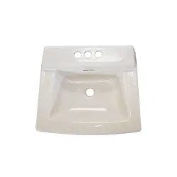 Lavamano de pared minoa cuadrado de 3 huecos blanco