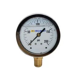Reloj de presion con glicerina de 2 1/2 0-200 psi helbert