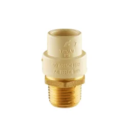 Transicion rosca macho cobre a cpvc liso de 1/2