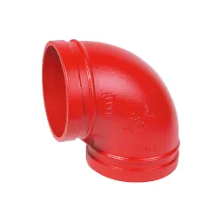 Codo de hierro negro ranurado de 8 x 90 radio corto z90s 219 