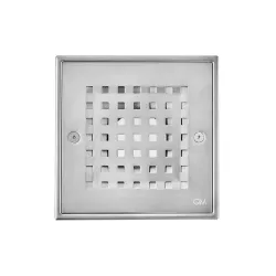 Parrilla modelo ria tamaño 5 3/4x5 3/4 acabado cromado qm