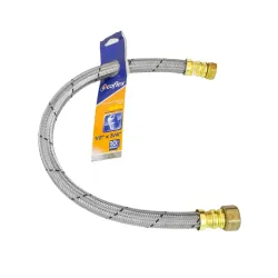 Tubo de abasto (manguera) para calentador 1/2 x 3/4 x 80 coflex