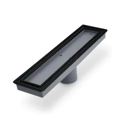 Parrilla lineal modelo veil tamaño 12x3 negro mate qm