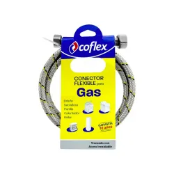 Tubo de abasto (manguera) flexible inoxidable para gas de 1/2” x 1/2” coflex