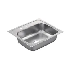 Fregador sencillo de 3 huecos tamaño 25x22x7 moen