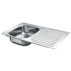 Fregador de 31.5 x 19 x 6.5 con escurridor drenaje derecho