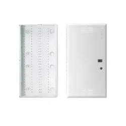 Cubierta empotrada para medios estructurados de 42, metal, blanca