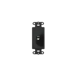 Salida de teléfono modular 4 conductores negro decora 40649-e leviton