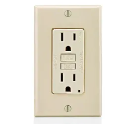 Toma corriente doble  gfci 15 amperios 125 voltios almond light
