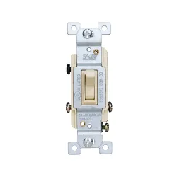 Interruptor switch 15 amperios 3w 120 voltios acabado blanco leviton