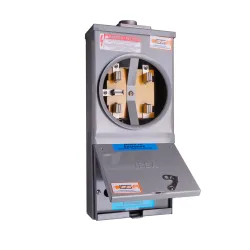 Caja de medidor de 100 amperios con base para breaker principal incorporada issa