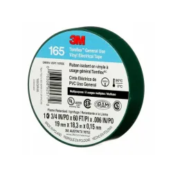 Tape gutapercha electrico temflex verde 3/4 x 60 pies 3m