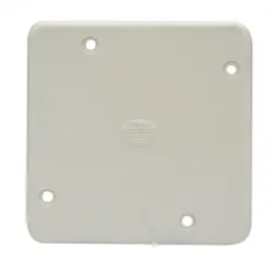 Tapa cuadrada electrica ciega plastica