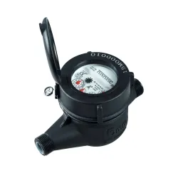 Medidor de agua residencial 5/8 x 7 1/2 pastico vidrio