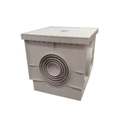 Caja de registro de pvc para puesta a tierra de  300 x 300 x 300 milimetro