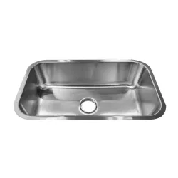 Fregador sencillo bajo cubierta tamaño 31-1/8x18x9 pulgadas