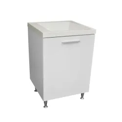 Mueble para tina de lavar tamaño 60x60 de 16mm espesor color blanco minoa (tina de lavar se vende por separado)
