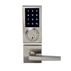 Cerradura electronica con manija y con pantalla tactil de entrada principal kwikset