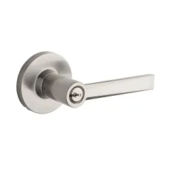 Cerradura con llave acabado satinado modelo lever westley kwikset