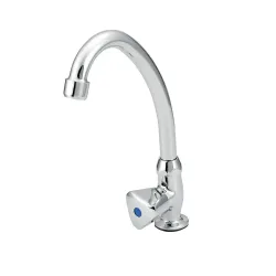 Llave de fregador cuello alto sencilla cromada pfister