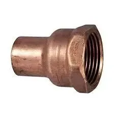 Adaptador hembra de cobre con reducción a 1/2 x 3/4