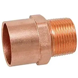Adaptador macho cobre reducido 3/4x1/2