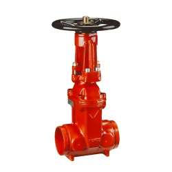 Valvula vastago ascendente ranurada de 4 pulgadas victaulic