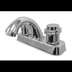 Llave de lavamano doble cromado