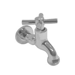 Llave de rosca manguera manubrio de cruz cromada s50199 d-b