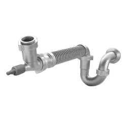 Trampa sencilla flexible para lavamanos de 1 1/4 y fregador de 1 1/2 coflex